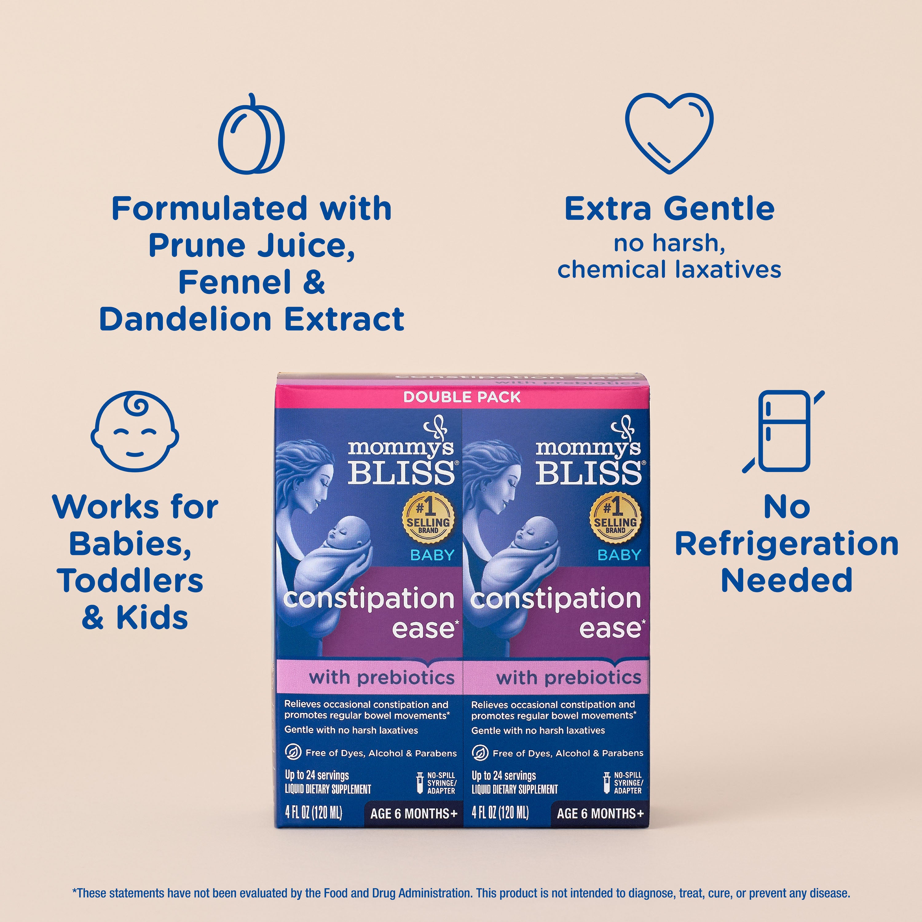 For babies, toddlers and kids no refrigeration needed