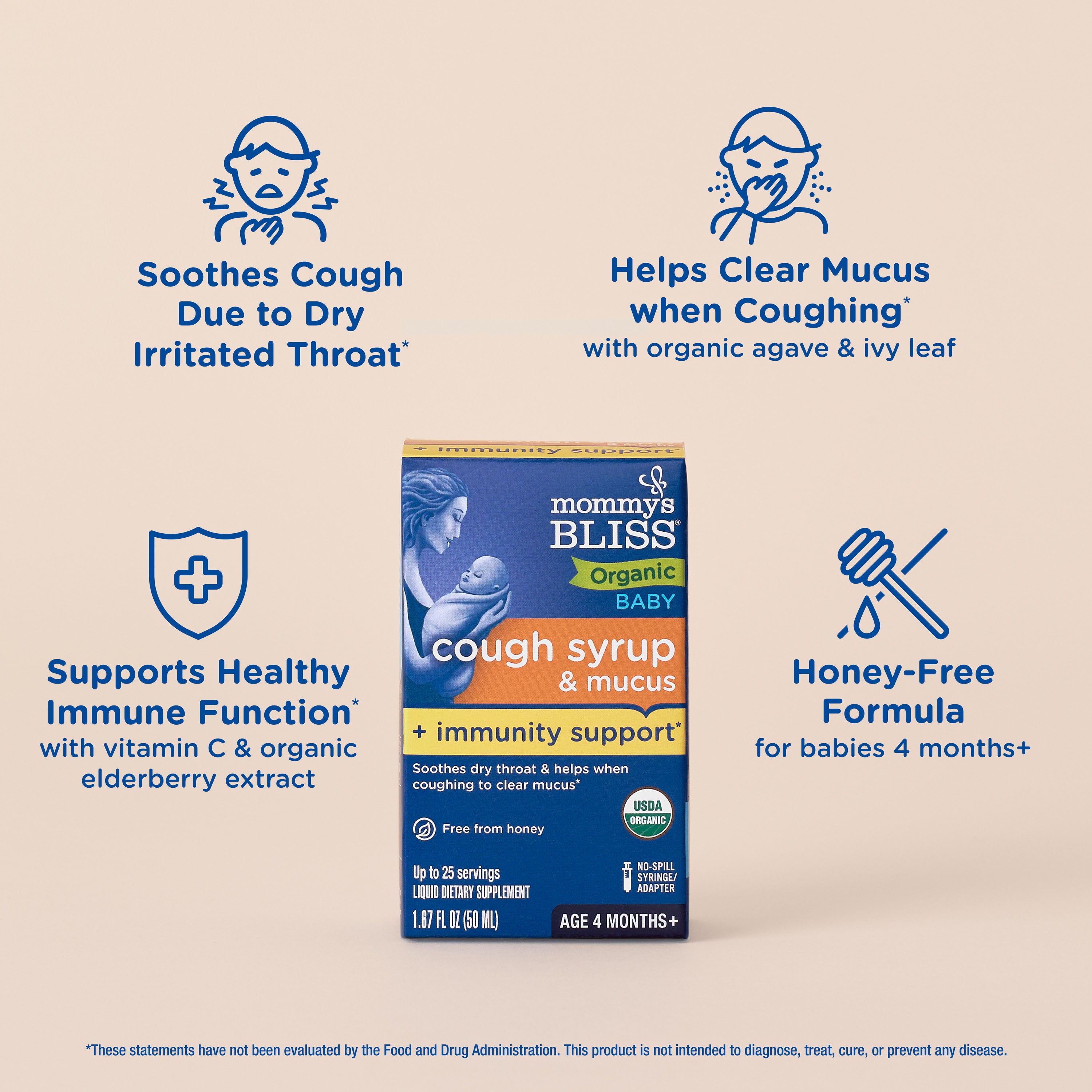 Organic Baby Cough Syrup + Immunity Support