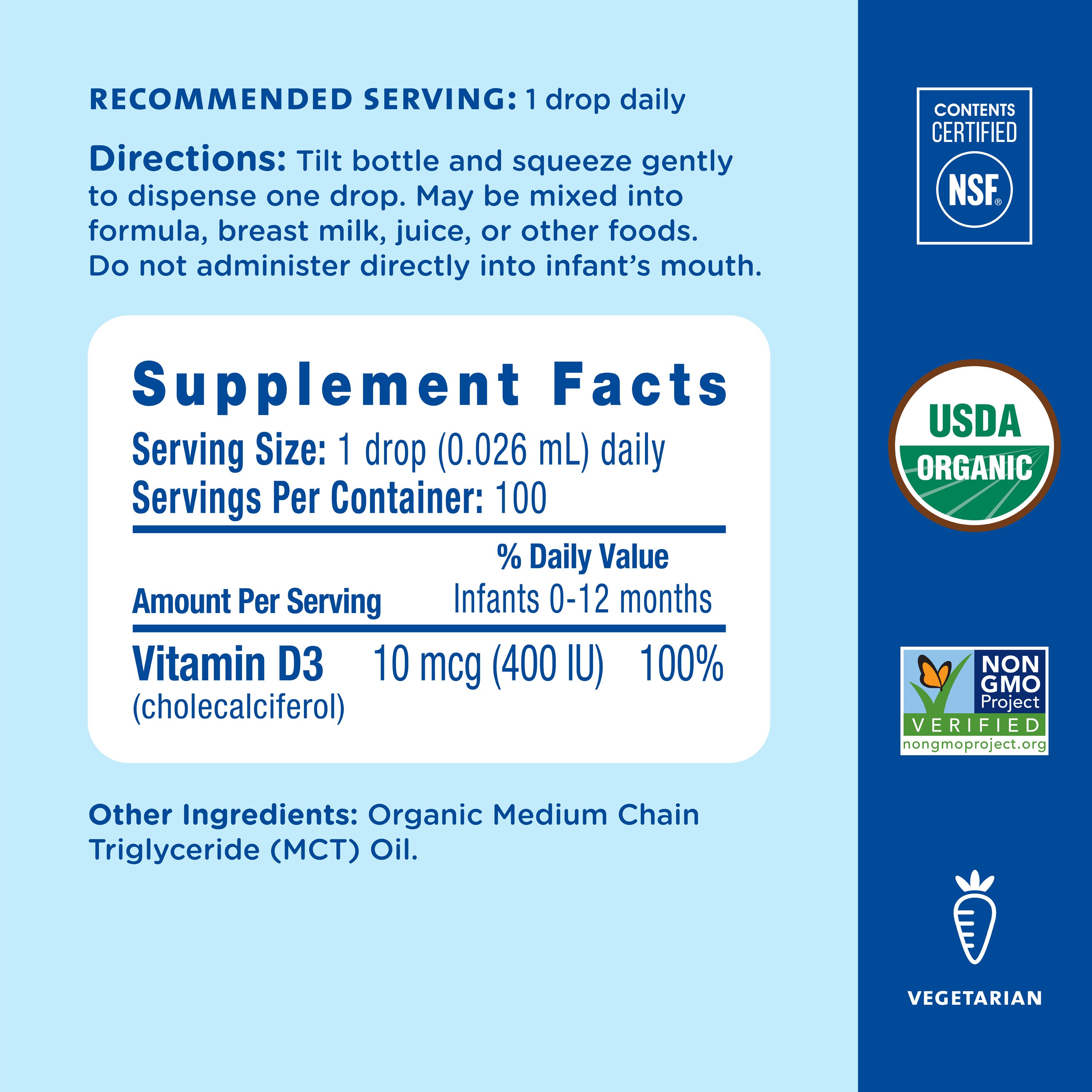 Baby Vitamin D Organic Drops