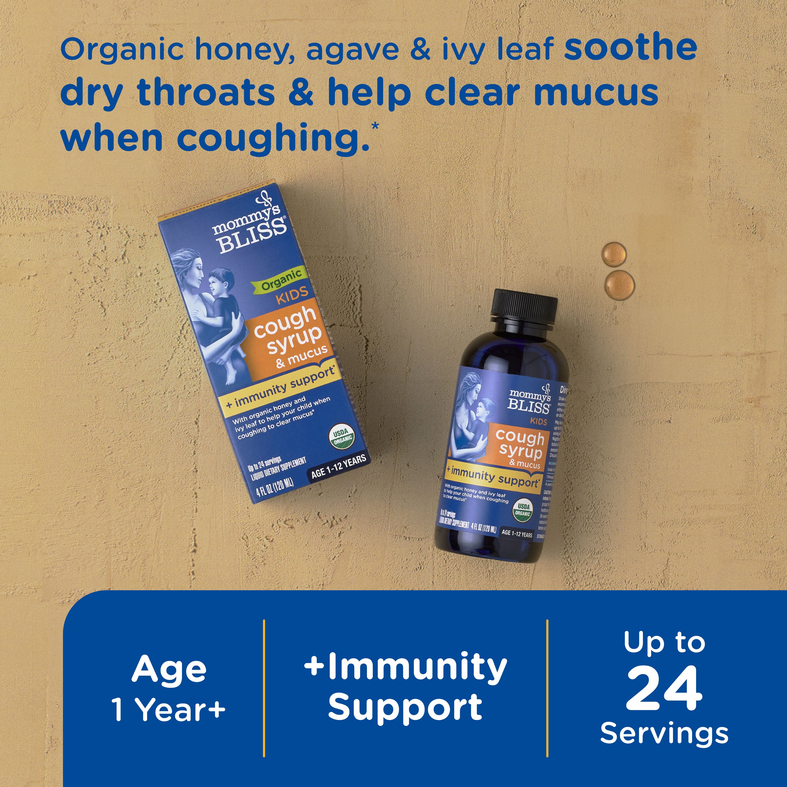 Organic Kids Cough Syrup + Immunity Support