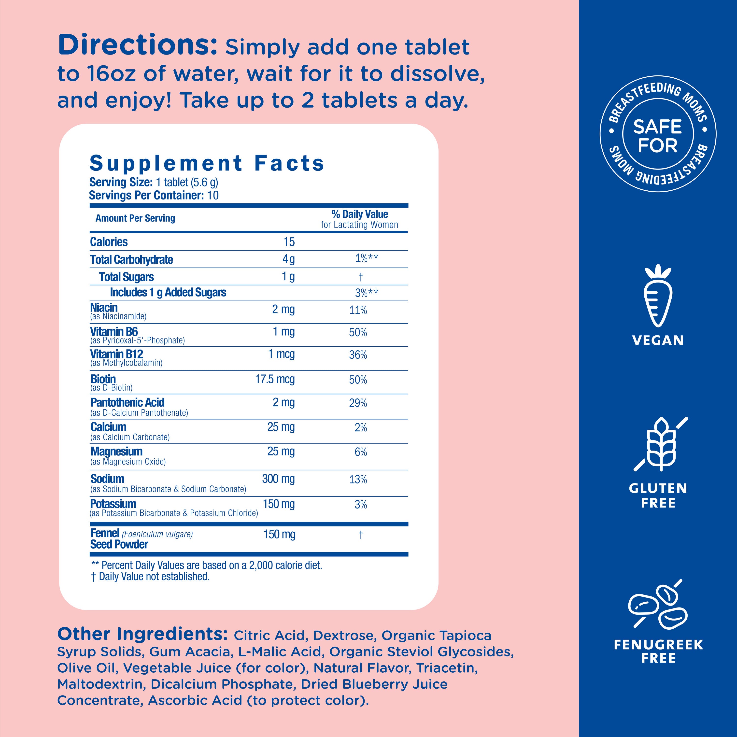 Lactation Hydration Drink Tablets - Berry Acai