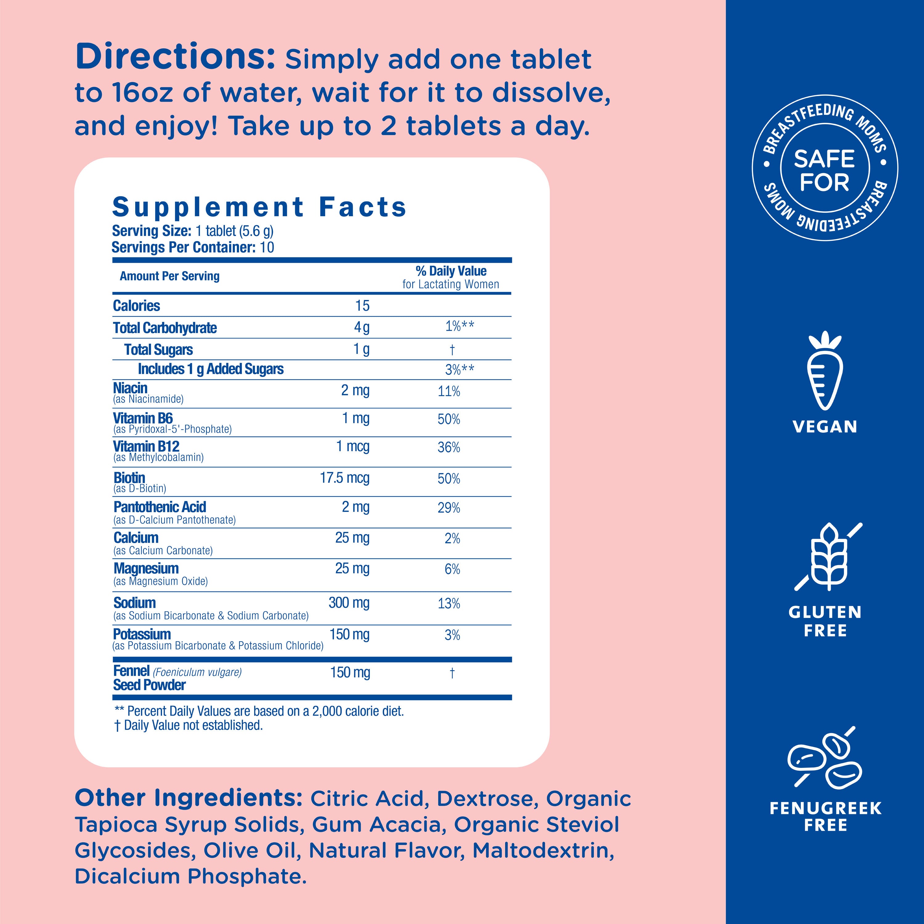 Lactation Hydration Drink Tablets - Lemon Lime