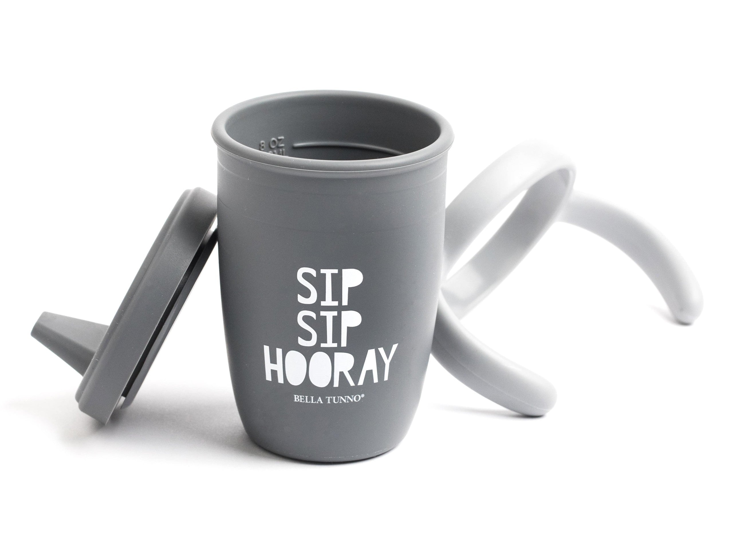 Sip Sip Hooray Happy Sippy Cup by Bella Tunno in different parts